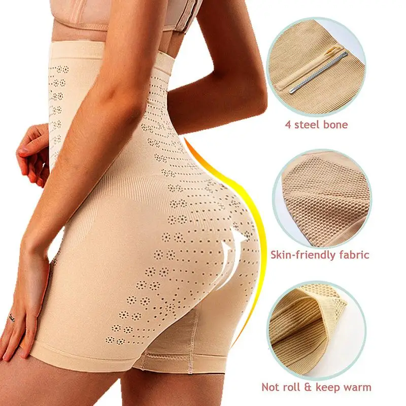 

High Waist Underwear Body Shaping Underwear Seamless Abdomen Control Shaping Pants 40-70KG