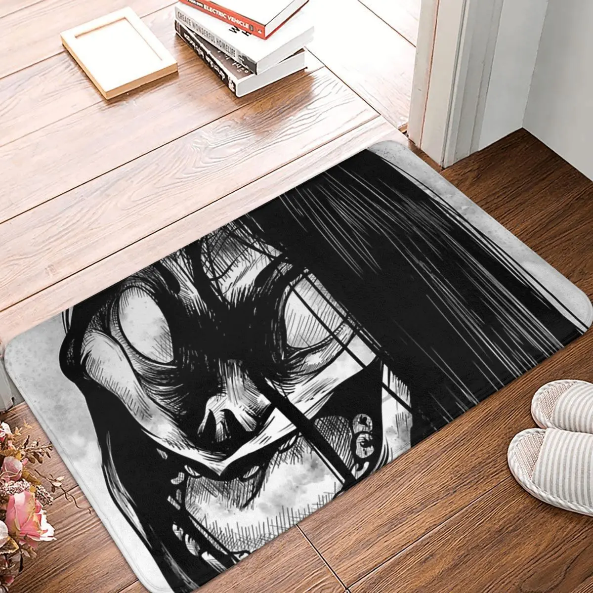 

Junji Ito Tomie Kawakami Kitchen Non-Slip Carpet Japanese Horror Hand Manga Fan Scary Face Bedroom Mat Entrance Door Decor Rug