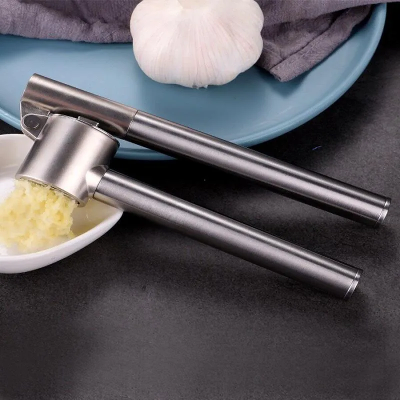 

Longer Handle Garlic Press More Easier Garlic Squeezer Manual Masher Stainless Steel Ginger Mincer Garlic Crusher Kitchen Gadget