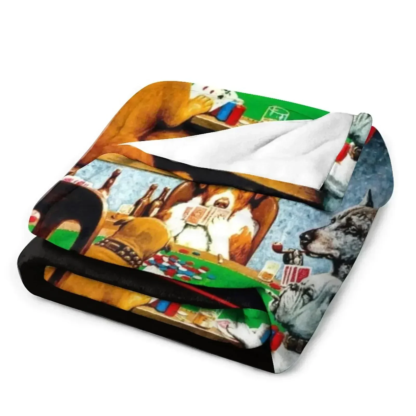 Плед для собак играющих в покер: винтажный C M с принтом Coolidge плед декоративные