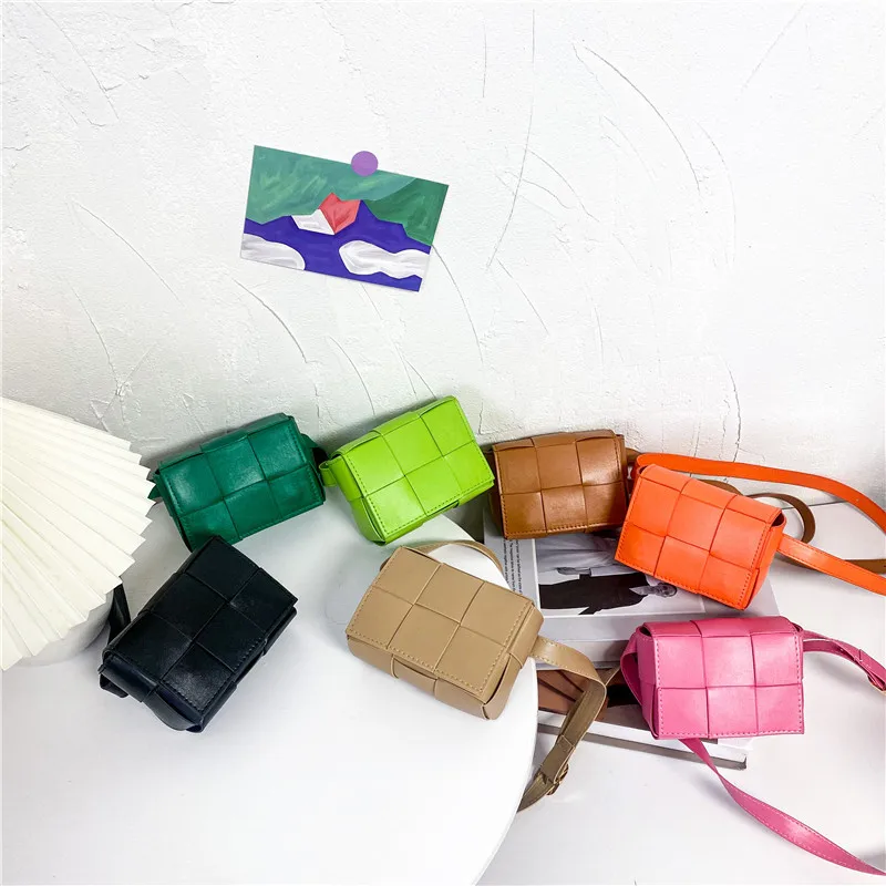 

Kids Leather Purses and Handbags Cute Girl Mini Crossbody Bags Woven Baby Coin Pouch Clutch Bag Kid Wallet Gift