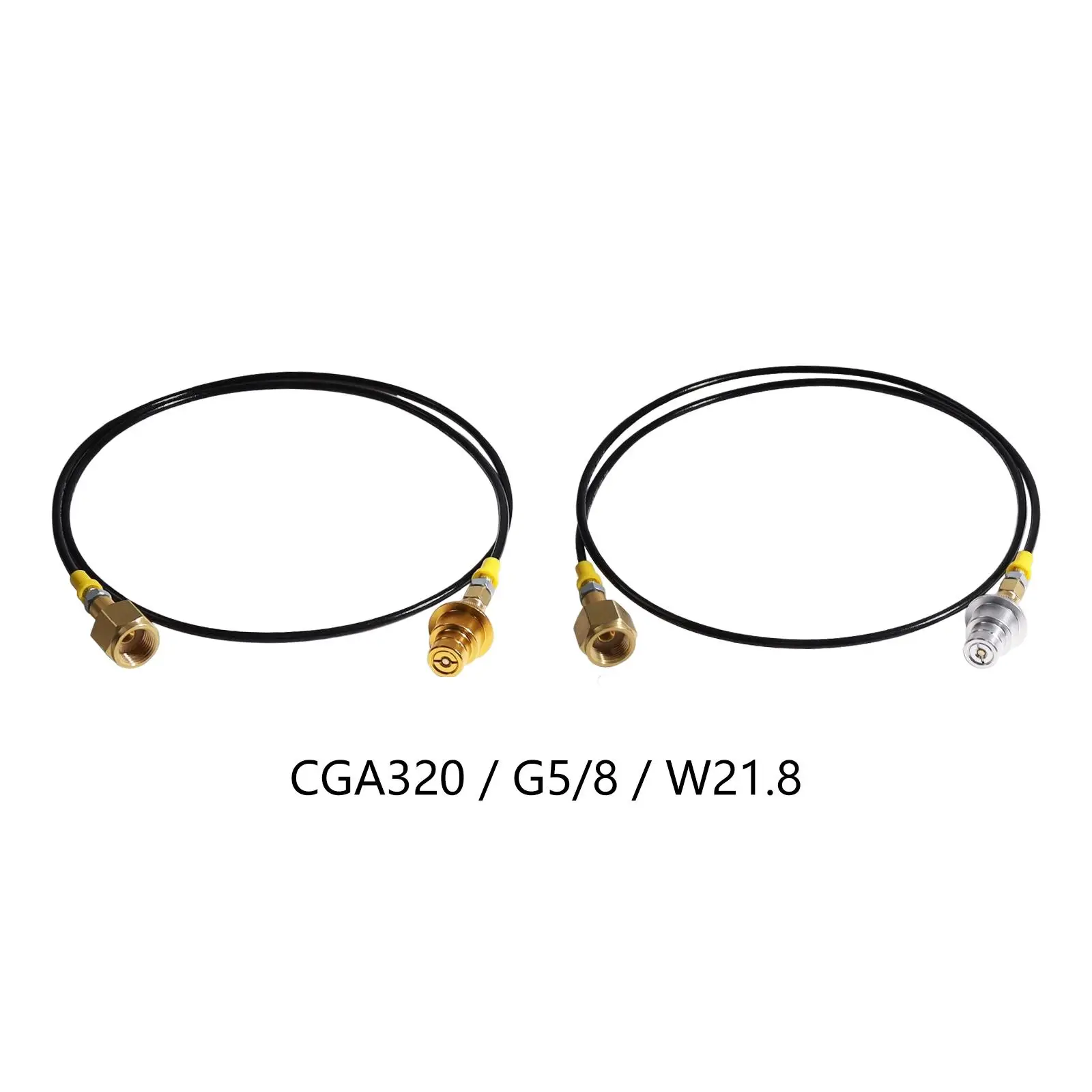 

60in CO2 Cylinder Refill Adapter Hose Filling BP 1600Bar High Pressure Connecting Tube WP 630Bar External Hose Accessories