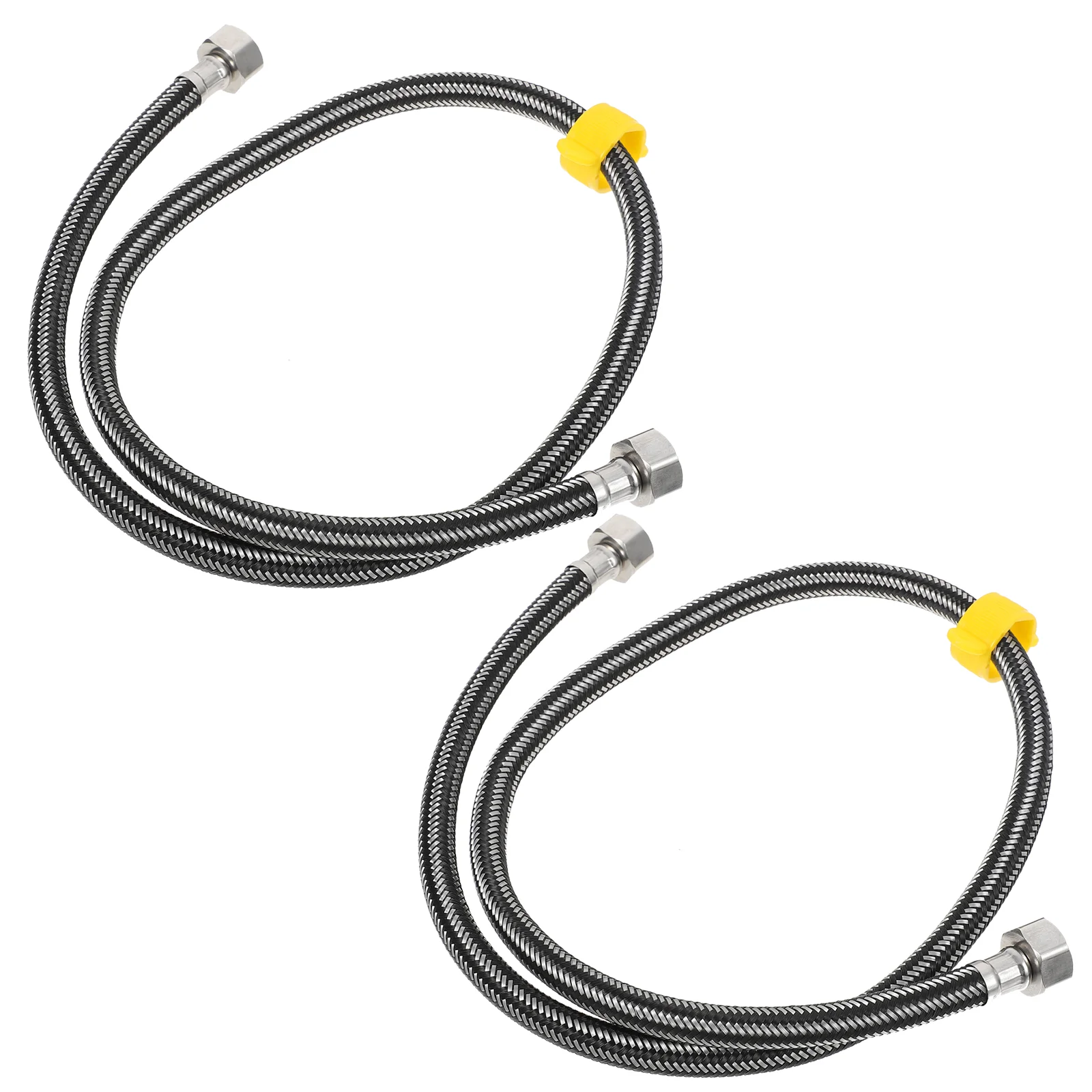

2pcs Stainless Steel Sink Hose Braided Hose Cold Hot Water Supply Pipe