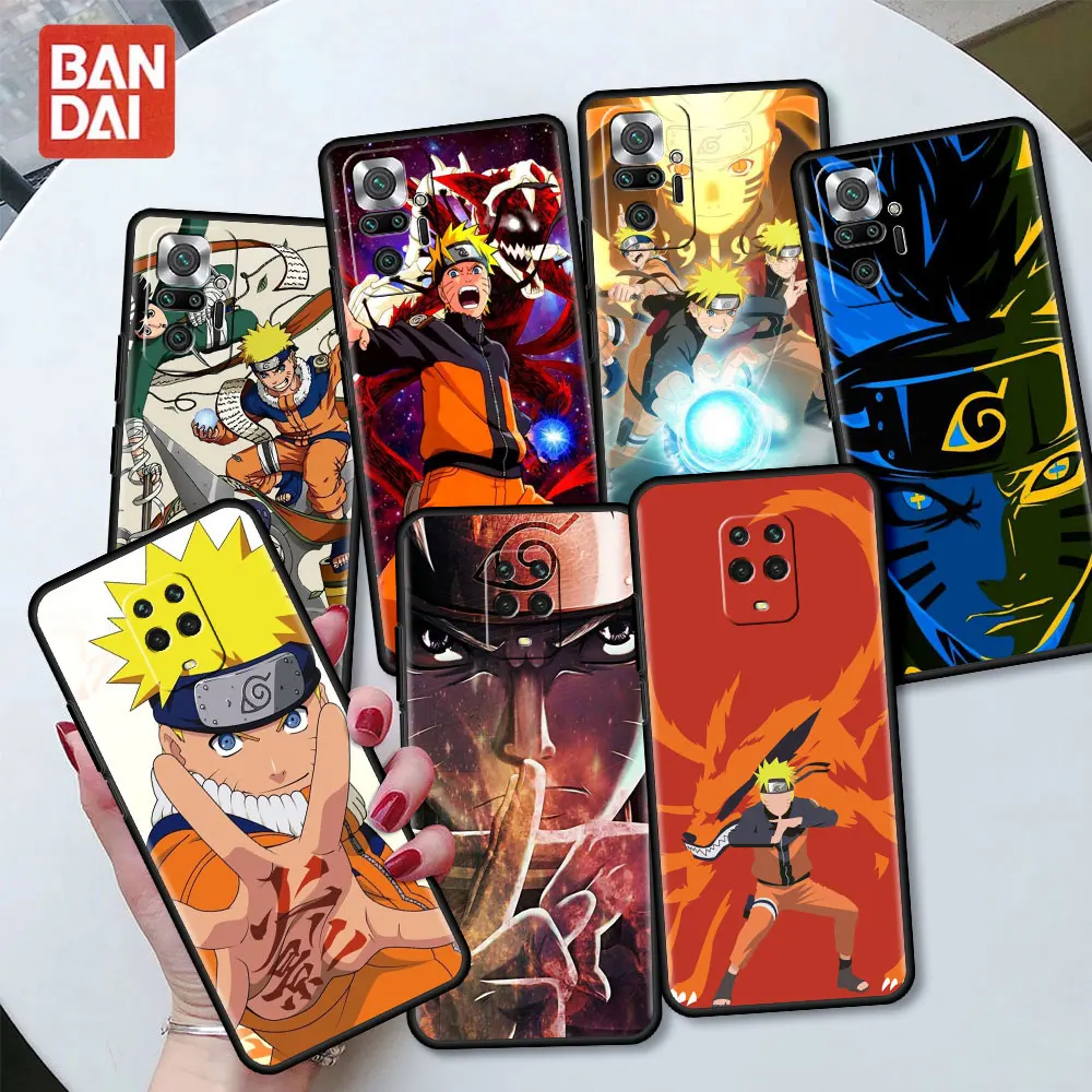 

Soft Case For Xiaomi Redmi Note 11 10 9 Pro 9S 10S 9A 9C NFC 9T K40 8 7 8T 7A Black Silicone Phone Cover Anime Cool Naruto Funda