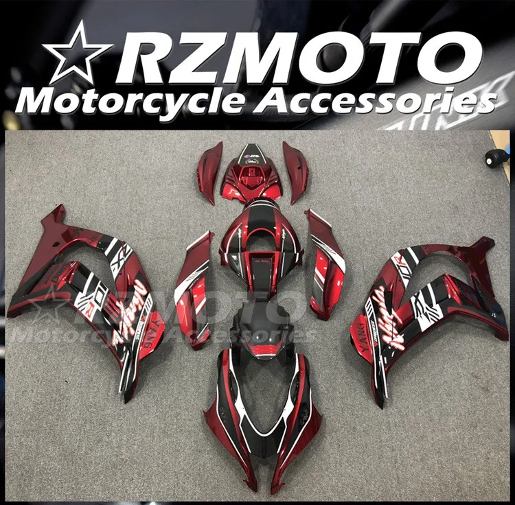 

Литьевая пресс-форма, новый комплект обтекателей из АБС-пластика, подходит для Kawasaki Ninja ZX-10R ZX10R 2016 2017 2018 2019 117 18 19, кузов красного и черного цве...