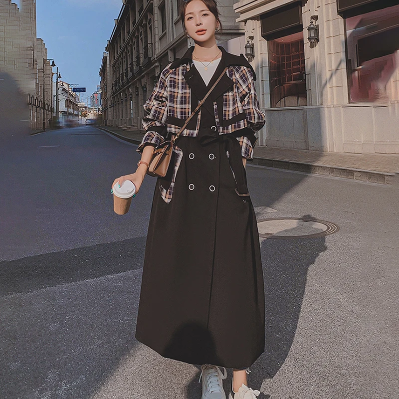 Корейская клетчатая ветровка Женская весенне-осенняя популярная универсальная