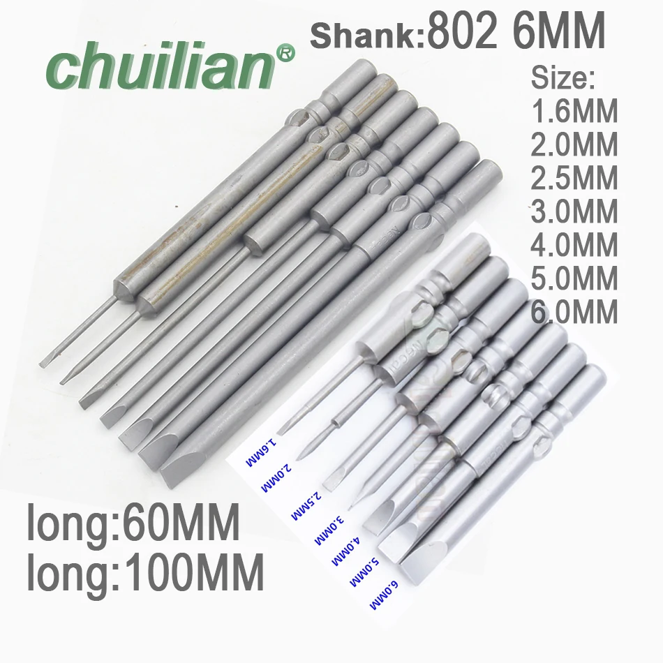 

Магнитная плоская головка отвертки биты chuilian 2,0-6 мм