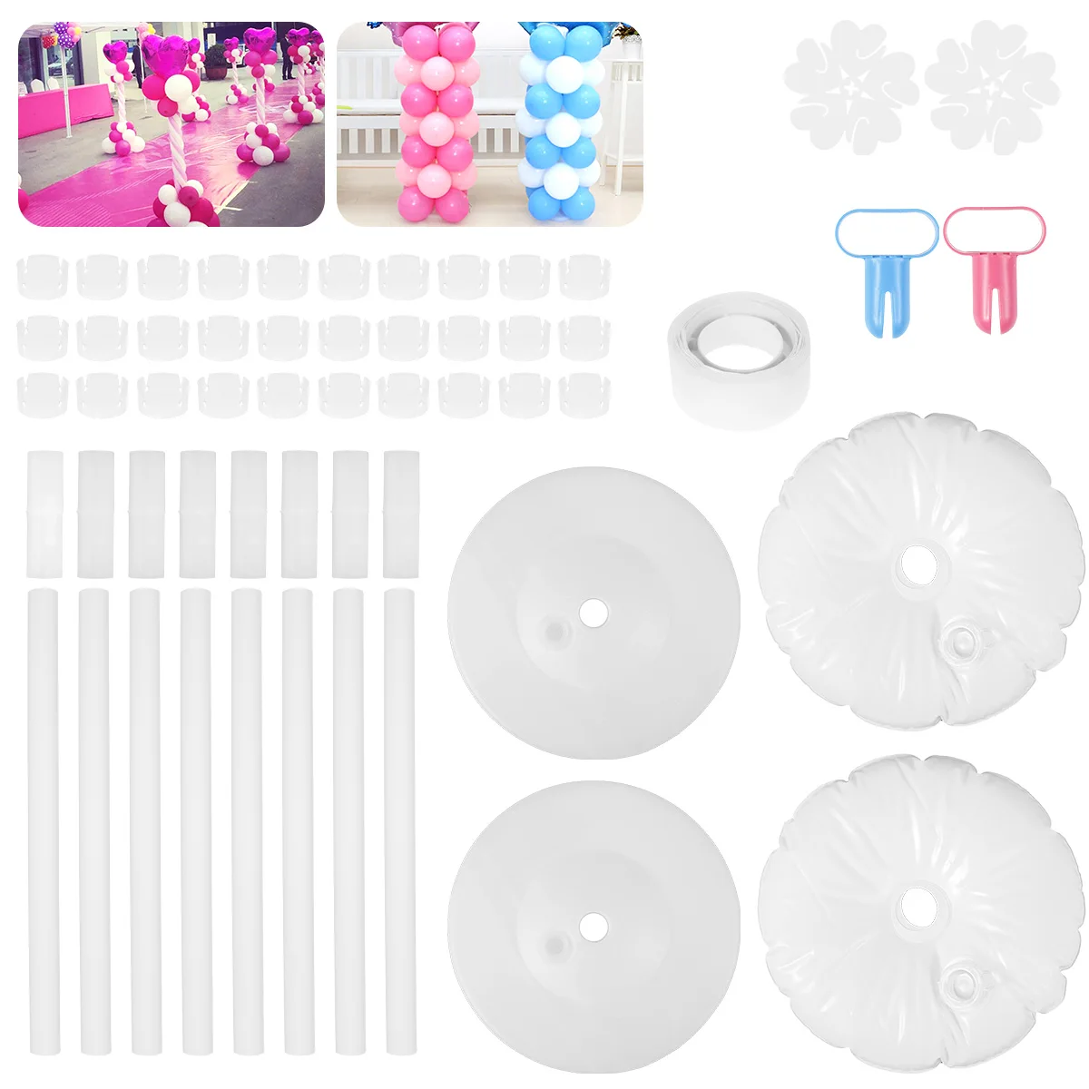 

Колонна для воздушных шаров-подставка для набора многоразовых шаров, стойка для воздушных шаров, стабильная стойка для воздушных шаров, лег...