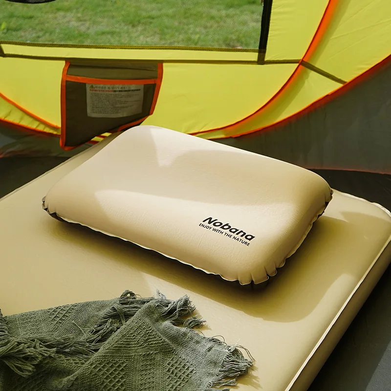 

Camping Pillow 3D Sponge Inflatable Pillow Ultralight Portable Sleeping Pillow Travel Air Pillow Outdoor Neck Pillow