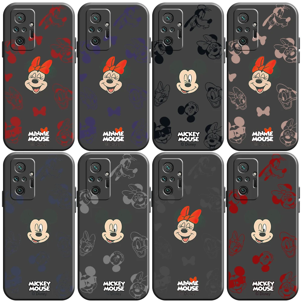 

Disney Fashion Mickey Mouse Phone Case For Xiaomi Redmi Note 9 9i 9AT 9T 9A 9C 9S 9T 10 10S Pro 5G Soft Silicone Cover Back