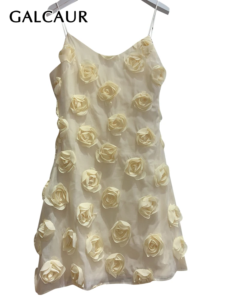 

Платье GALCAUR женское с аппликацией в стиле пэчворк, пикантный Топ без рукавов с V-образным вырезом и высокой талией, пикантное стильное, лето ...