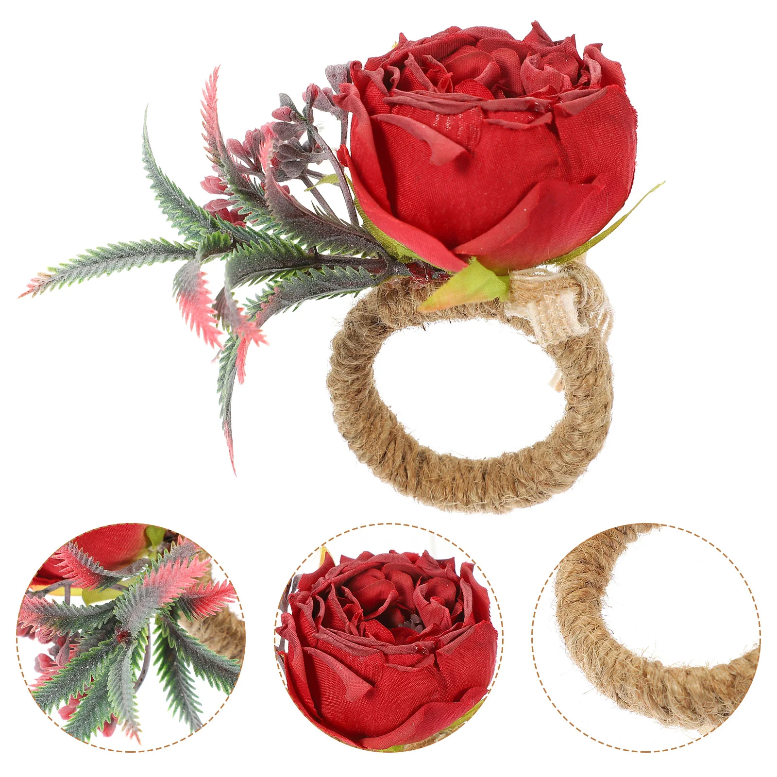 

2pcs Napkin Buckles Flower Napkin Rings Creative Napkin Buckles Valentine Napkin Buckle Napkin Rings for Party
