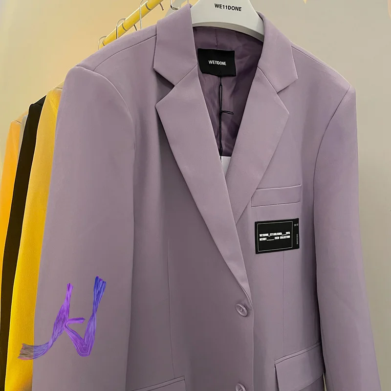

WE11DONE Suit Jacket Men Women Large Size Couple Long-sleeved Jacket Welldone Profile Loose Wild Jacket