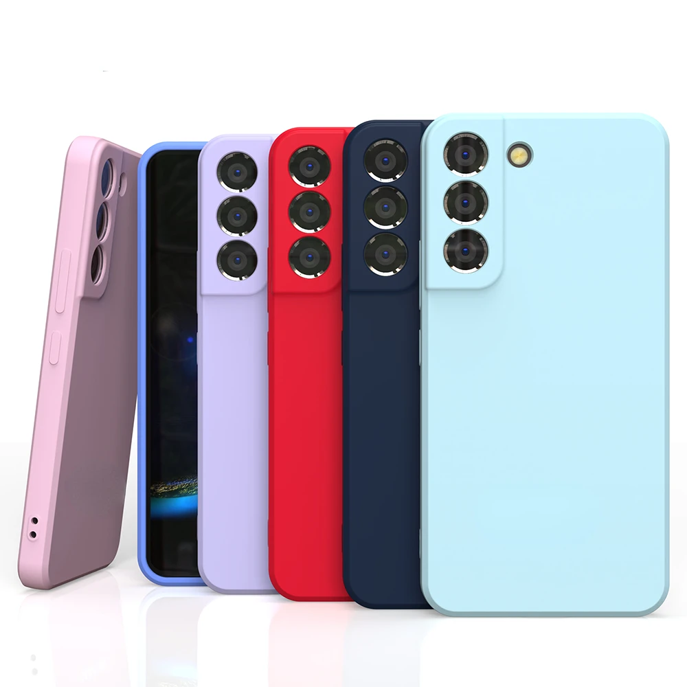 

Free Shipping Free Shipping Soft Liquid Silicone Back Full Protective Cover Ultra Thin Shockproof Phone Shell S 22For Galaxy S22