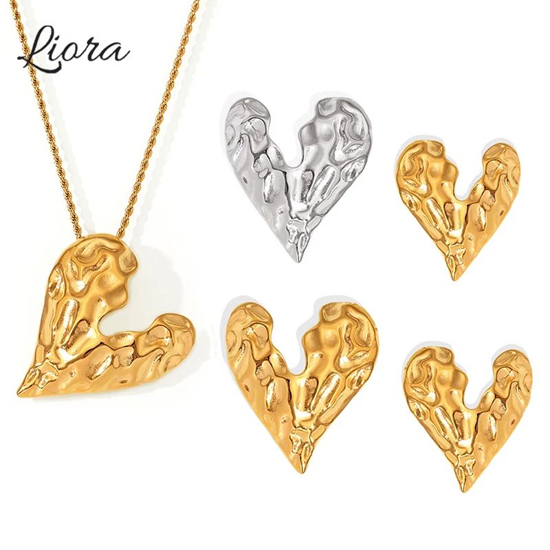 Ожерелье с подвеской в форме сердца Liora висячие серьги для женщин молоток из