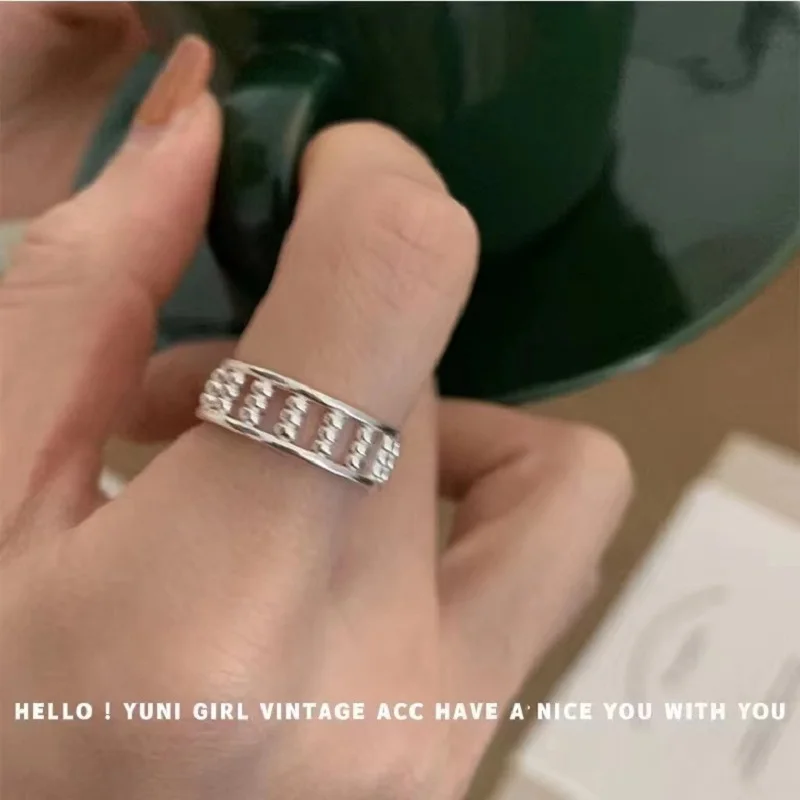 

Простое серебряное Открытое кольцо в стиле французского Ретро для мужчин и женщин