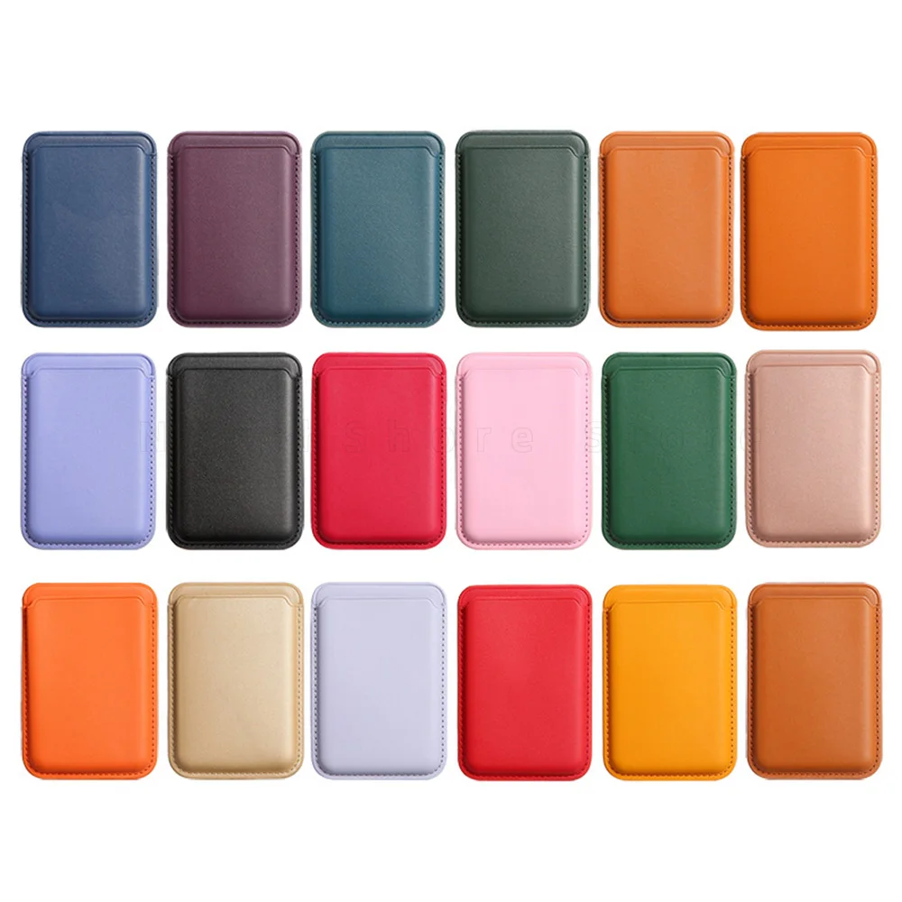 

30PCS For Apple Magsafe Wallet Magnetic Leather Pouch Credit Card Holder For iPhone 12 13 Pro Max Macsafe Case Card Pocket Slots