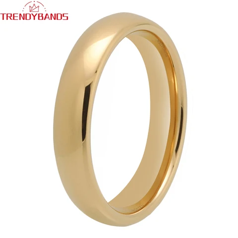2 мм, 3 мм, 4 мм, 5 мм, классическое золотое обручальное кольцо, кольца из карбида вольфрама для женщин и мужчин, обручальное кольцо, подарочное ювелирное изделие, полированное кольцо с куполом