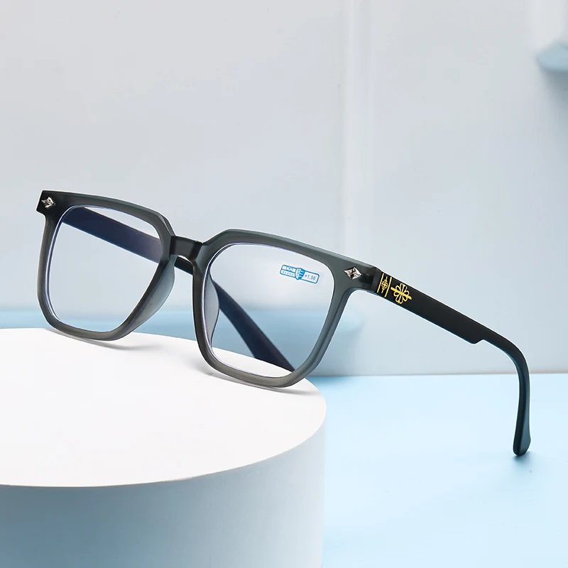 Новые очки для чтения в черной оправе стиле ретро пресбиопии мужские квадратной