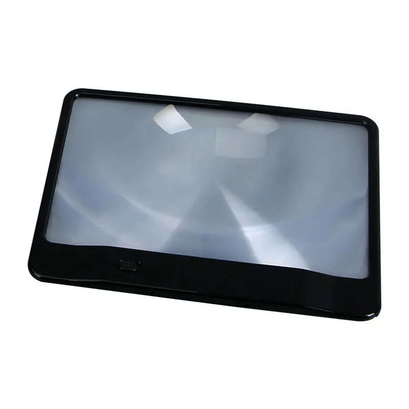 

Full-Page Reading 3led Lamp 3 Times PVC Small Night Lamp HD 180x140mm Desktop Handheld Magnifying Glass