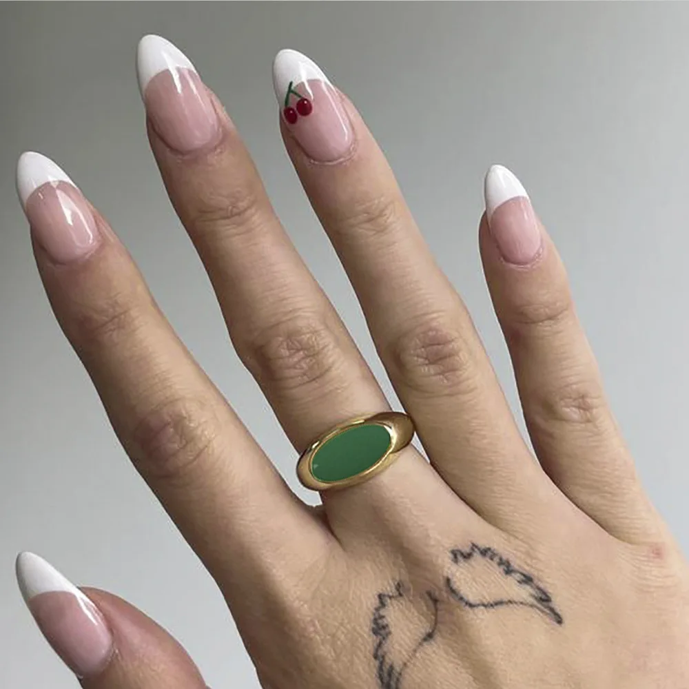 

Vintage Ellipse Gold Color Finger Ring For Women Solid Color Rings Couple Wedding Band Aesthetic Jewelry anillos mujer