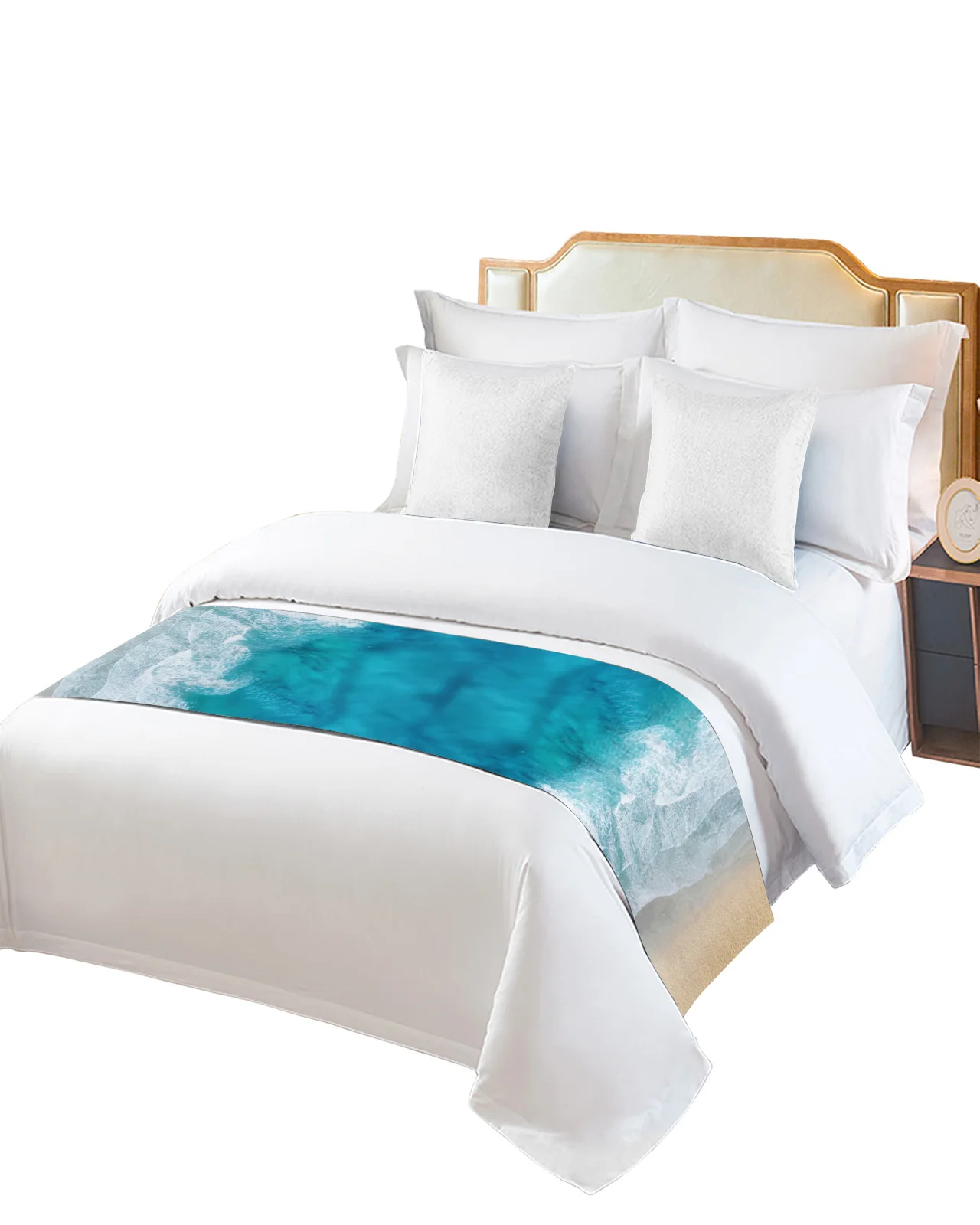 Мягкое пляжное полотенце для кровати с постепенными волнами