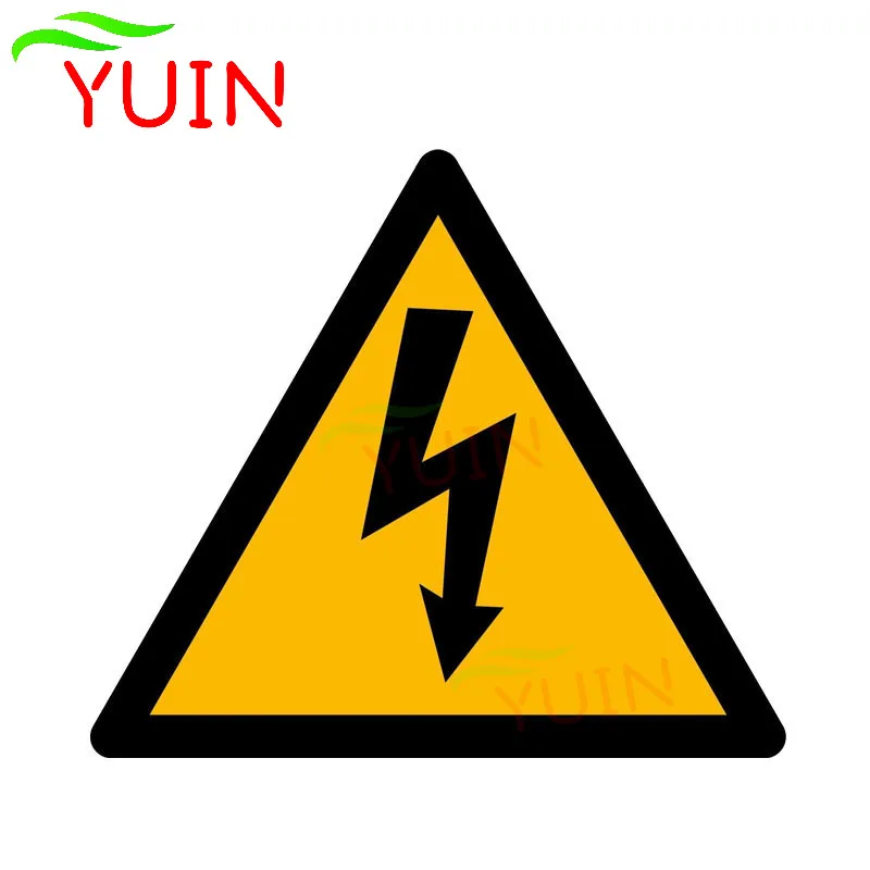 

High Voltage Decal Warning Of Dangerous Car Sticker Personality PVC Decoration Accessories Waterproof Sunscreen Decals 15*13cm