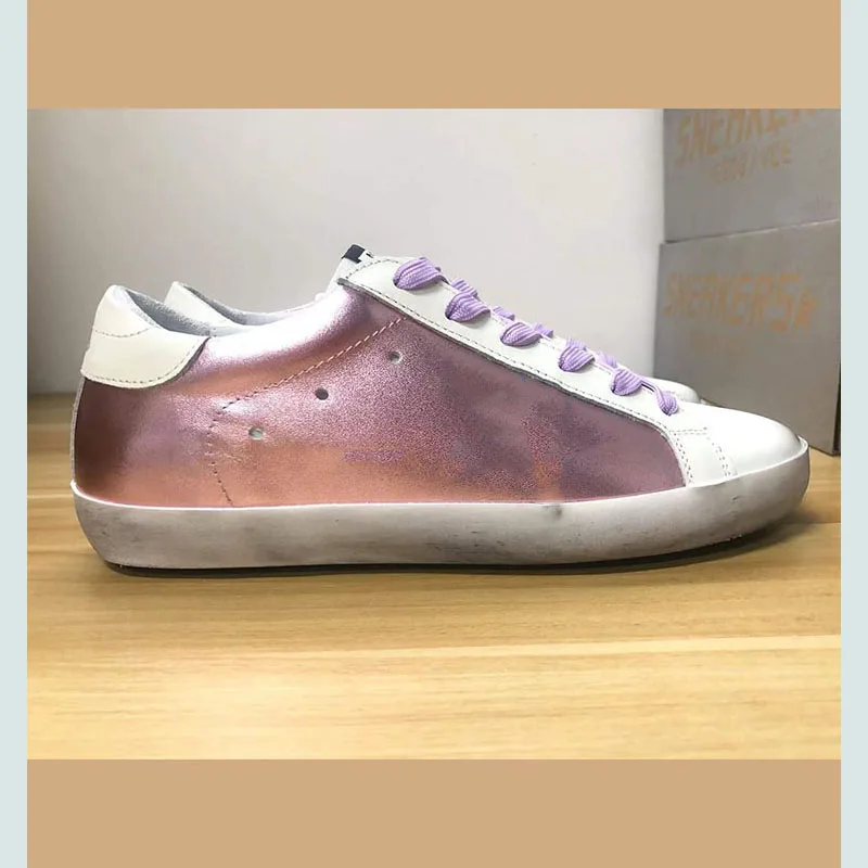 Four Seasons New Parent-child Patent Leather Fabric Retro Custom Small Dirty Shoes Fashion Sports Casual Shoes Non-slip ST21 enlarge