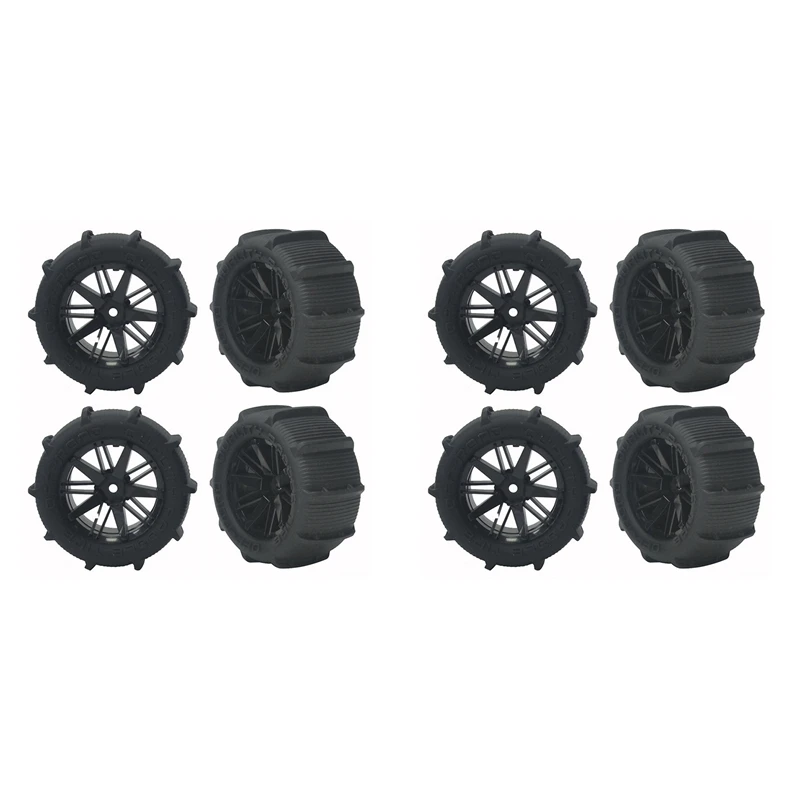 

8 шт. 80 мм снежные шины для пески колесо шин для Wltoys 144001 124019 12428 Haiboxing 104001 SG1601 обновленные детали для радиоуправляемых автомобилей