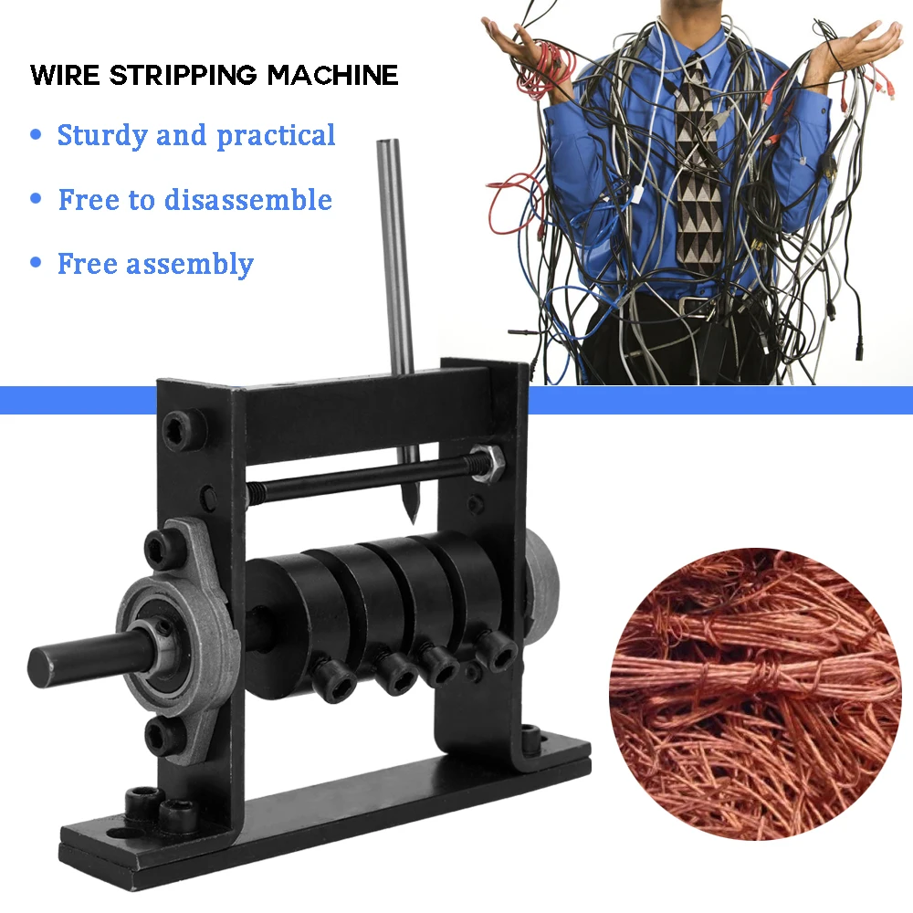 

Manual Wire Stripping Machine Cable Stripper Machine Scrap Copper Cable Peeling Machines Stripper for 1-30mm Connect Hand Drill