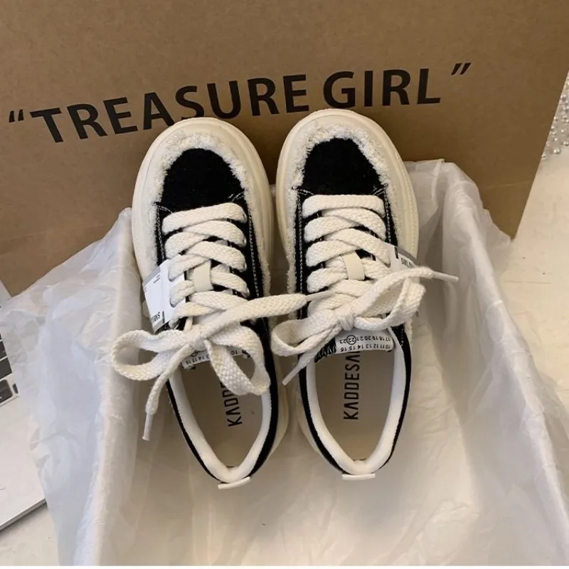 

Woman Footwear Off White Sneakers Shoes for Women Round Toe Casual Lace Up Sports Athletic Offers Free Shipping Cheap Korean 39