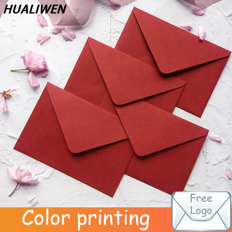 

5 шт./партия, красные конверты для свадебных приглашений