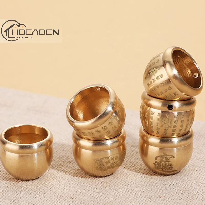 

Feng Shui Lucky Fortune Wealth Brass Cornucopia Baifu Rice Cylinder Desktop Ashtray Study Small Ornament Gift Home Decoration