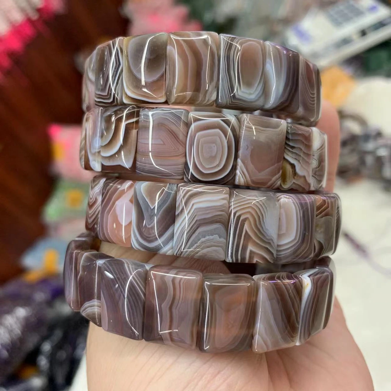 

natural botswana agate bracelet /Sardonyx stone beads bracelet natural stone bangle jewelry for woman for gift wholesale !