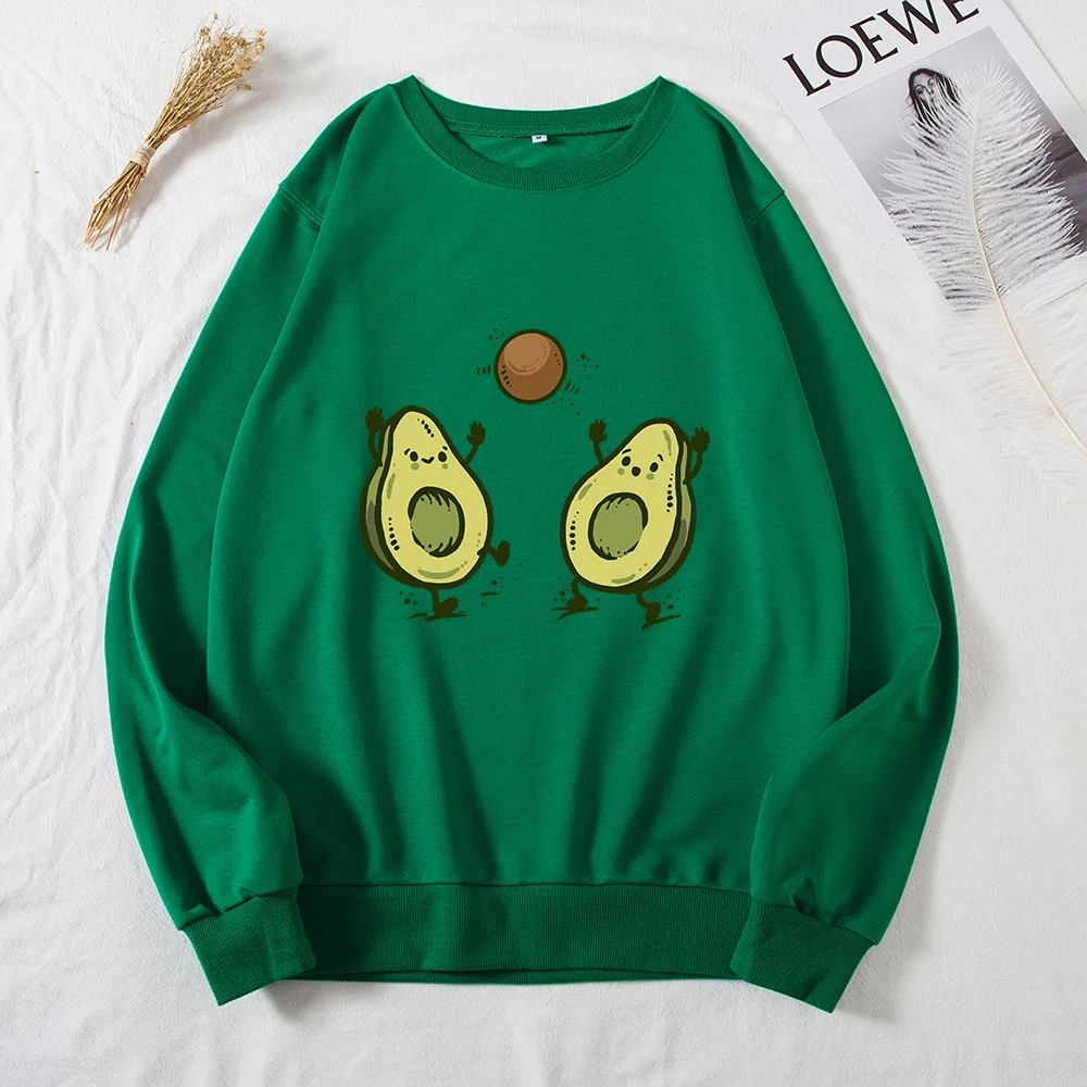 Женский свитшот с длинным рукавом и принтом авокадо |