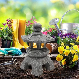 Resin Pagoda Garden Decoration Outdoor Decor Courtyard Zen Lamp Landscape Lights Gardening Yard Ornament For Country House