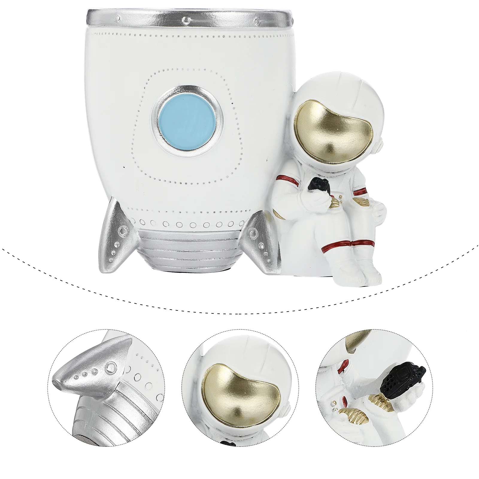 

Pen Organizer Astronaut Cupspaceman Brush Holder Party Figure Ornaments Decorations Favors Cosmeticstationery Makeup Holders Pot