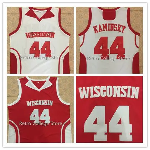 

High Quality Men's Wisconsin Badgers #44 Frank Kaminsky Jersey College Throwback Stitched Customized Any Name And Number