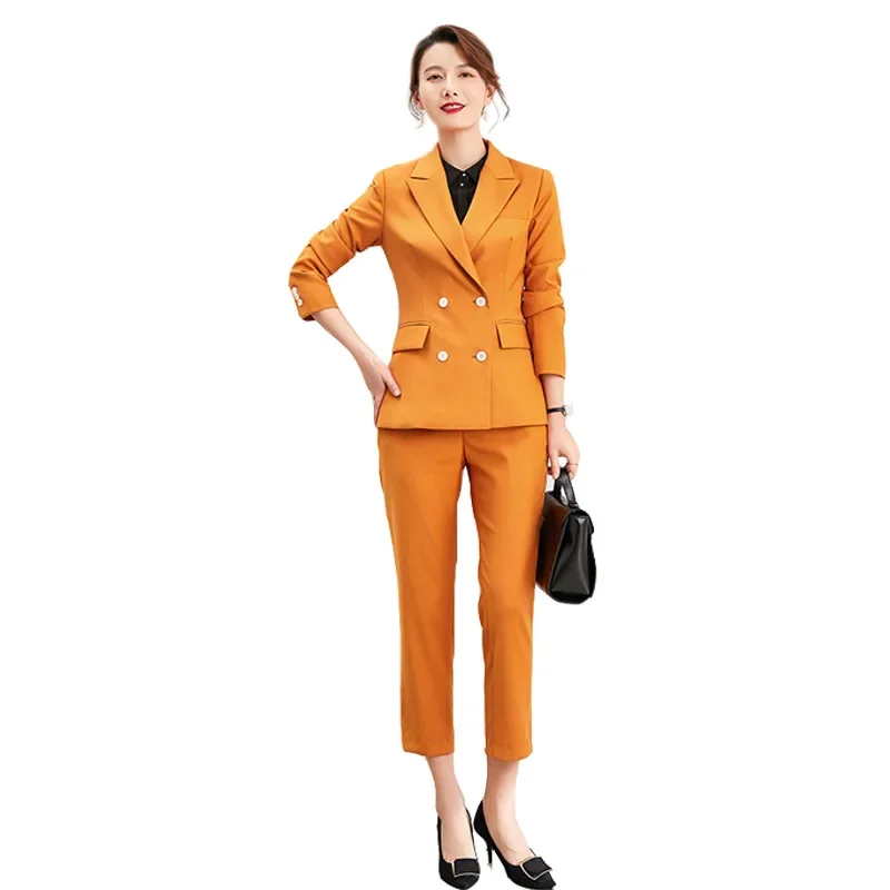Элегантный женский костюм брюки профессиональная одежда для интервью рабочая
