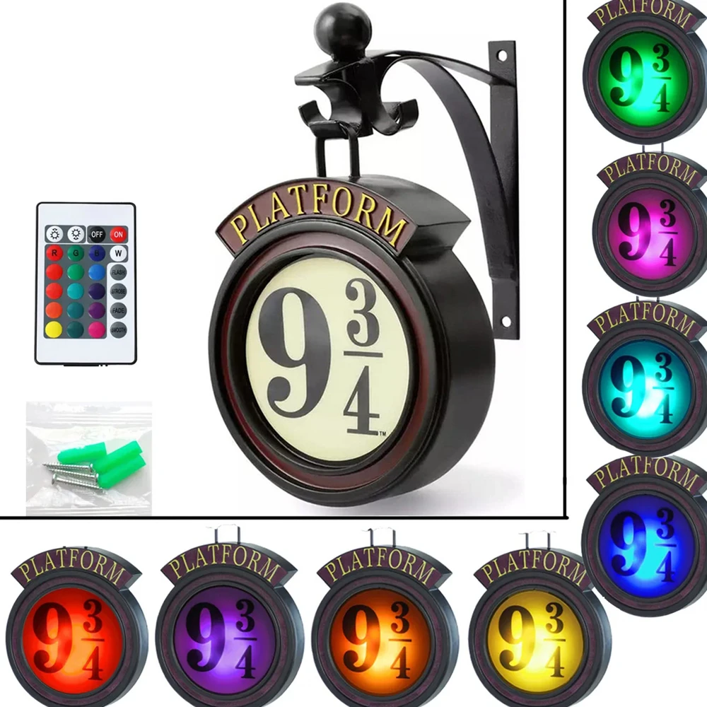 

Retro Night Light Potters LED Hanging Wall Lamps with Remote 3D Lamp Home Room Decor Children Birthday Gift