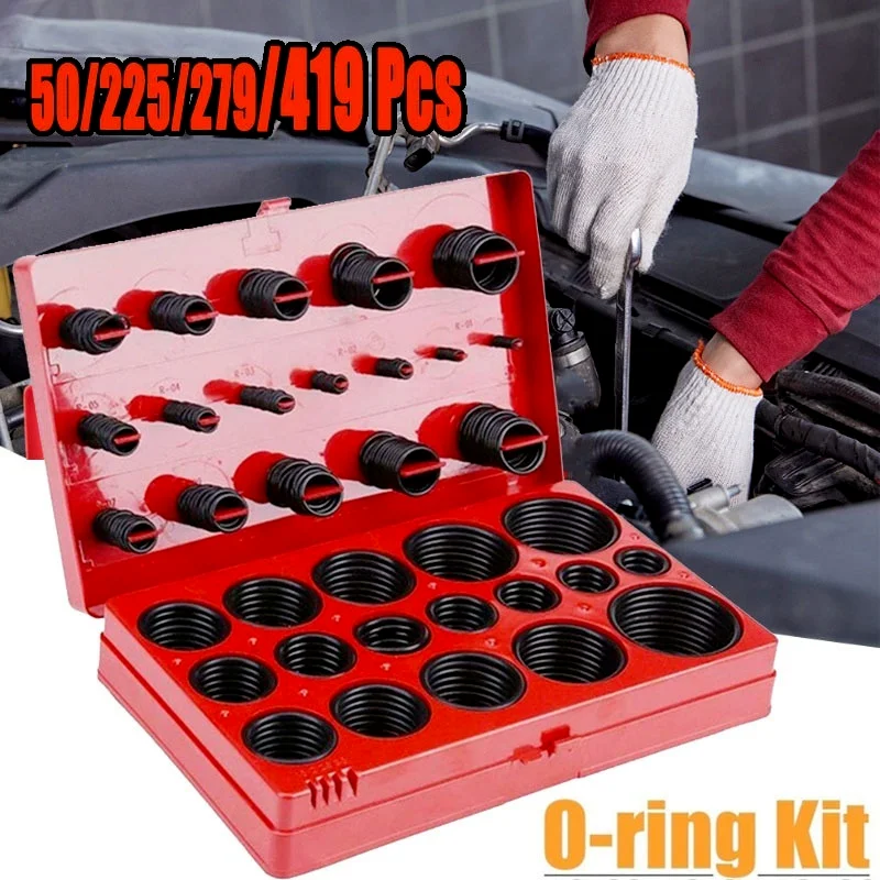 

Rubber Ring Kit Seal Gasket Universal O-ring Assortment Set R01-R32 Oring Kit 32 Sizes Rubber Kit 50/225/279/419pcs