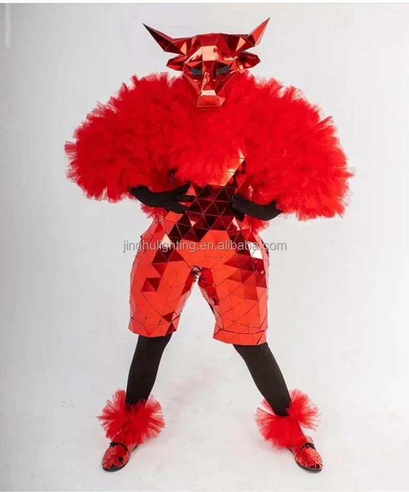 Зеркальный костюм быка для мужчин и женщин раньше кролик костюмы косплея