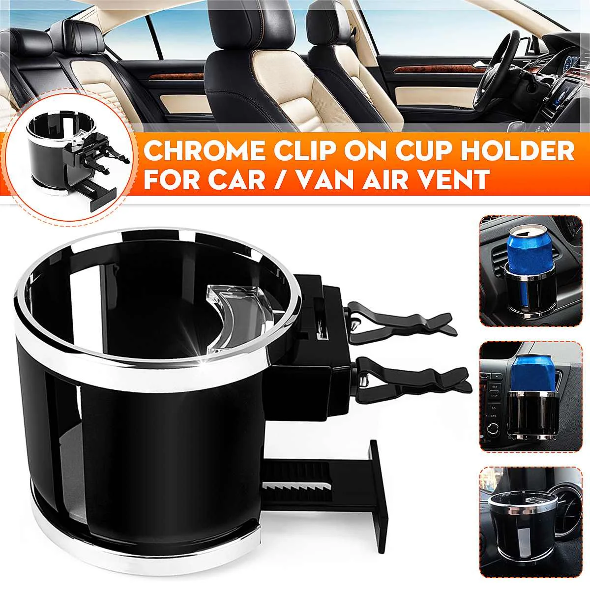 

Car Cup Holder Air Vent Outlet Drink Water Coffee Bottle Holder Can Mounts Holders Beverage Stand Accessories
