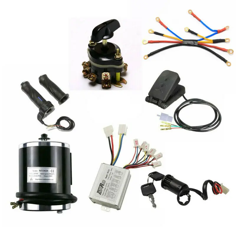 

500W 24V Electric Bicycle Brush Motor Controller Throttle Pedal E-Bike