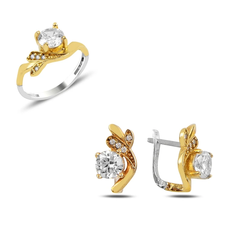 

Silver 925 Sterling Zircon Cubic Zirconia Authentic Set