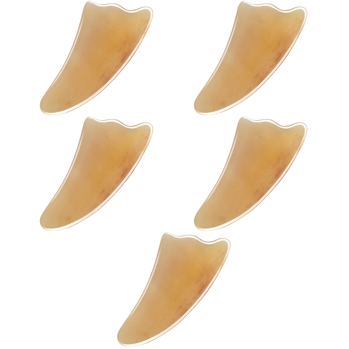 

5 Pieces Claw Scraping Board Mutitool Face Scraper Natural Guasha Scraper Body Guasha Board Croissant Stone Scraper Tool Travel