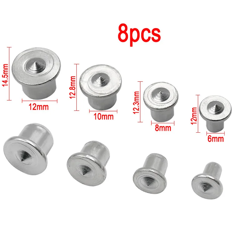 

8Pcs 6 - 12mm Wood Timber Marker Hole Tenon Center Set Dowel Drill Centre Points Pin Wood Joint Alignment Pin Dowelling Hole