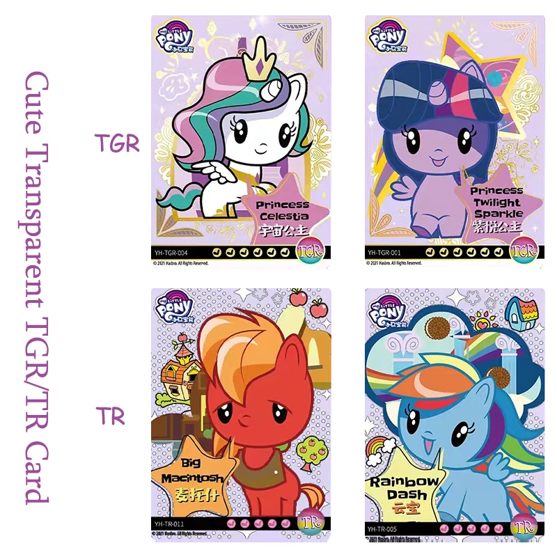 

KAYOU Original My Little Pony Card Box Rare Cute Twilight Sparkle Rainbow Dash Anime Collection Transparent Flash Card Kids Gift