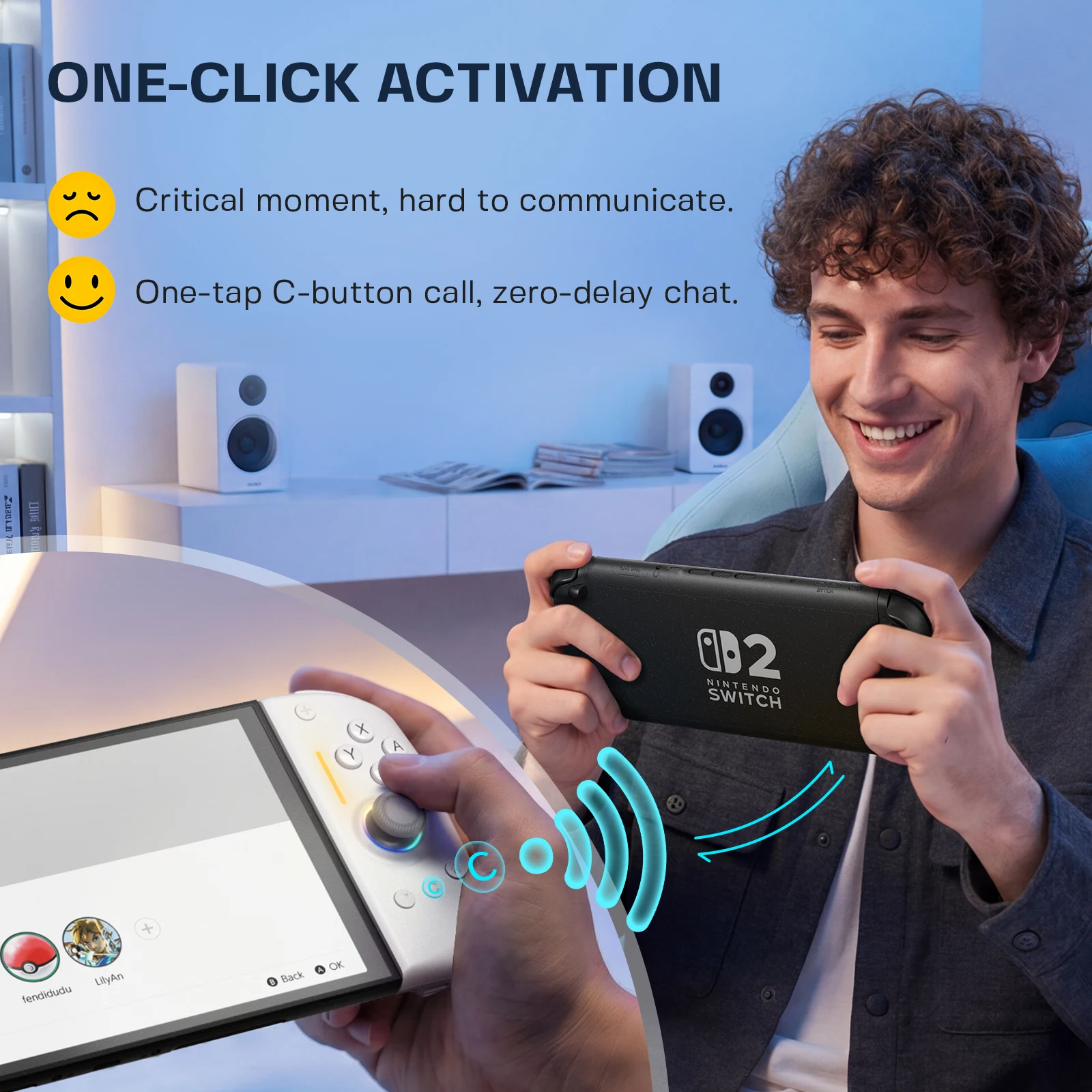 Фото Беспроводной игровой контроллер NYXI Hyperion 3 для Switch 2 + чехол для переноски №3