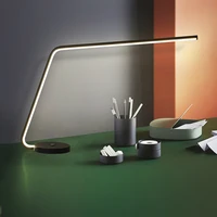 modern creative long arm led table lamp for office reading desk light bedside lamp study eye protect useu plug dimable light